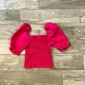 Stretch puff sleeve top